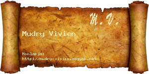 Mudry Vivien névjegykártya